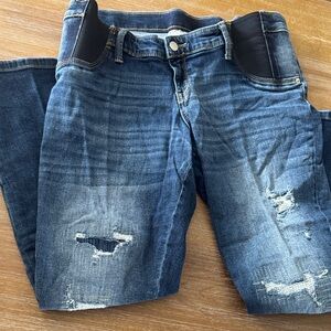 Isabel Maternity by Ingrid & Isabel Blue Distressed Denim Leggings